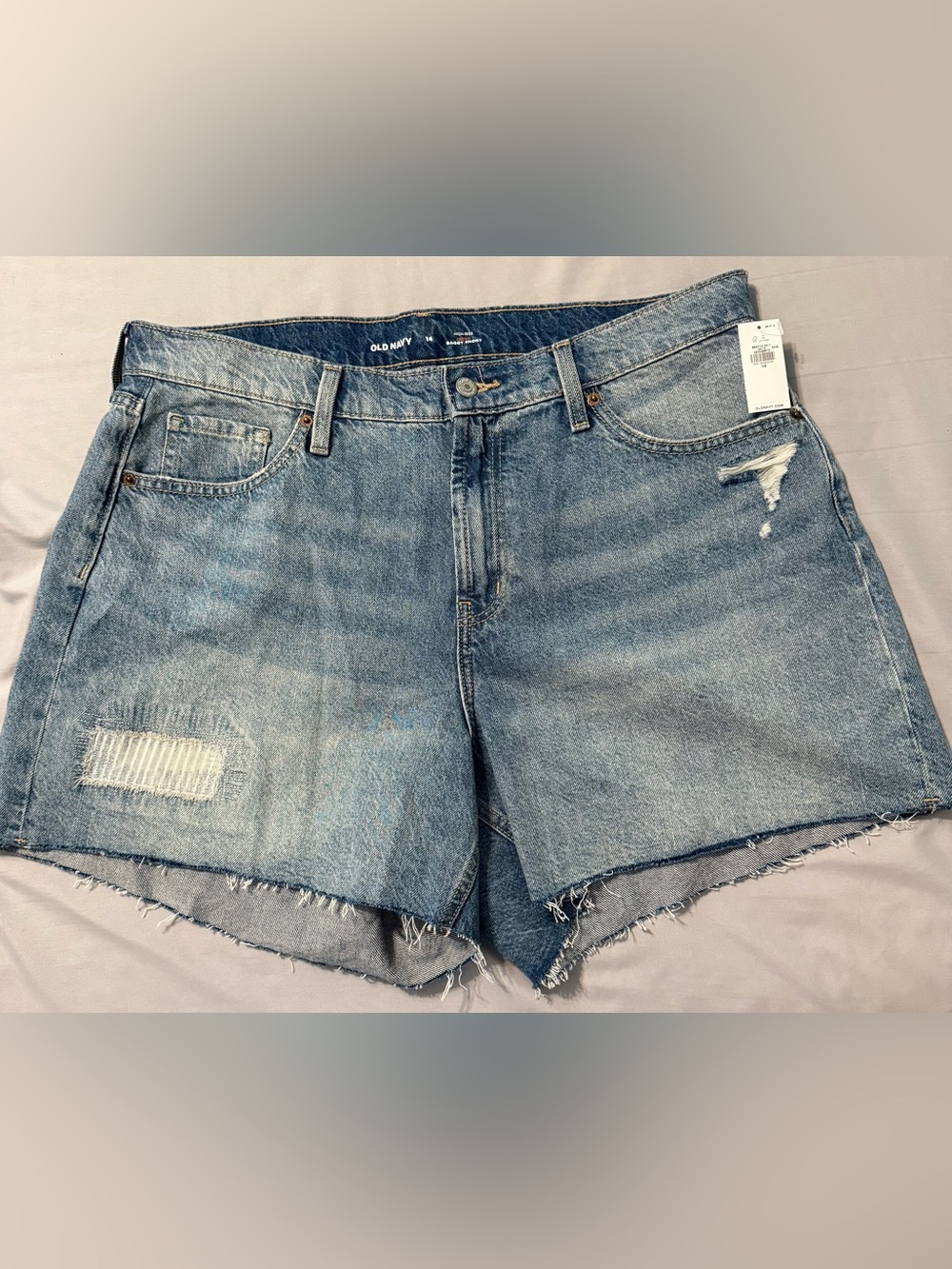 Old Navy High-Rise Curvy Baggy Denim Shorts Size 14 NWT